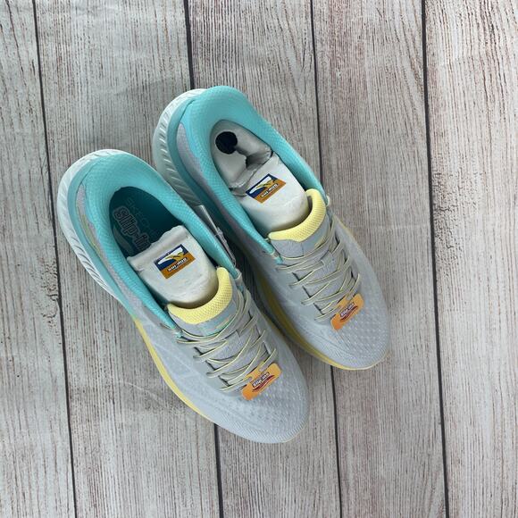 Skechers Slip-ins GO WALK Max Areena Womens Sz 10.5 Running Shoes Gray Aqua - Picture 7 of 9